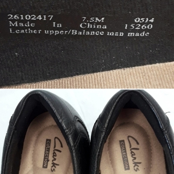Clarks Collection Black  Leather Flats - Picture 6 of 8